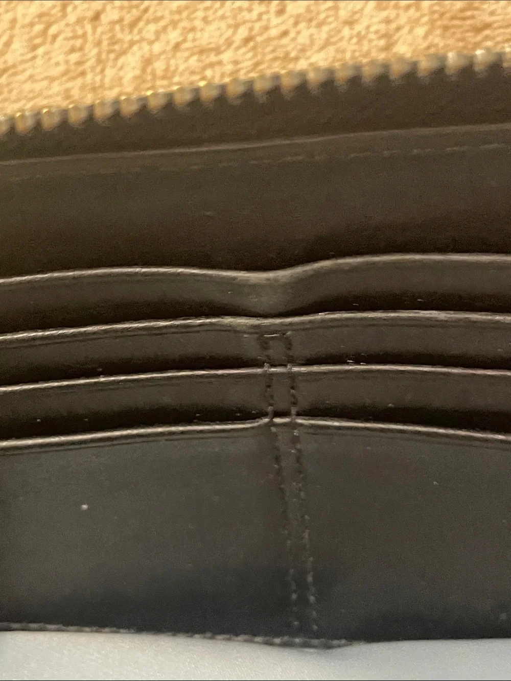 Coach Black Leather Zip Wallet with Silver Logo Button